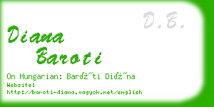 diana baroti business card